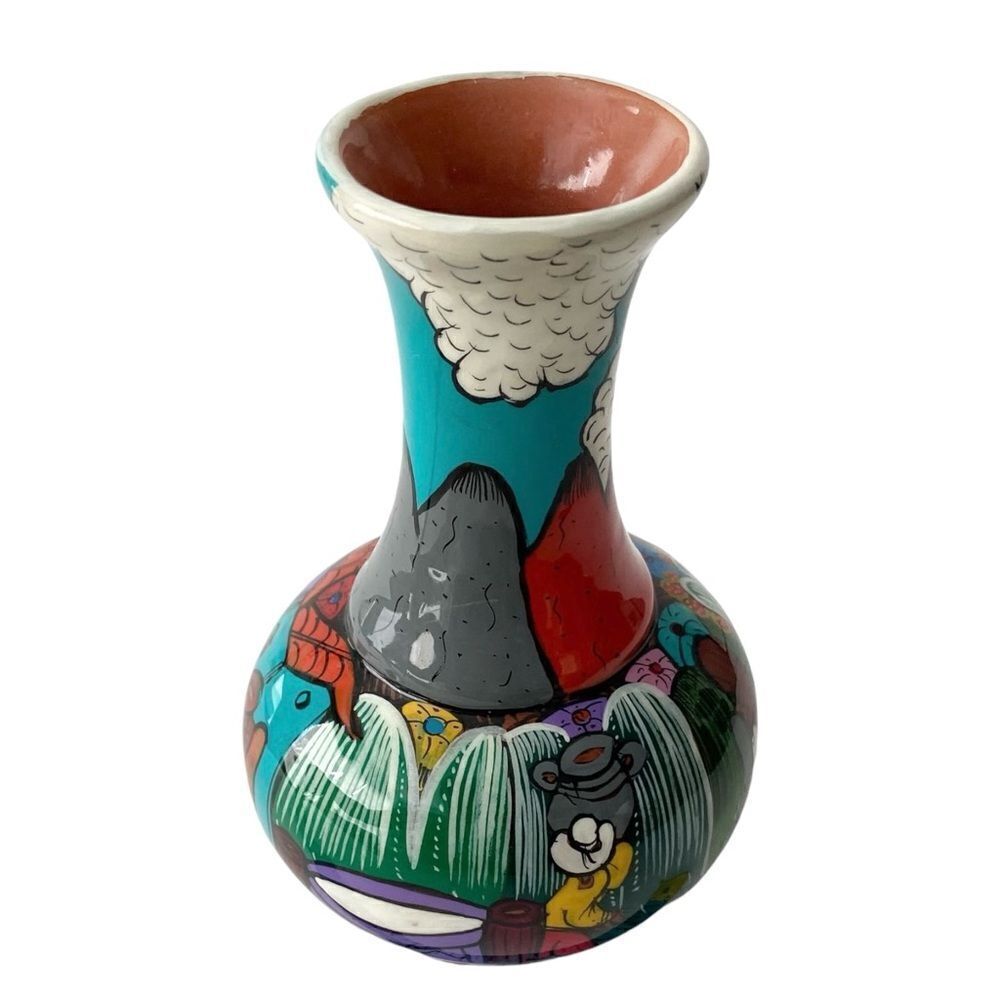 Vibrant Mexican Folk Art Pottery Handmade by Isidro Mexico